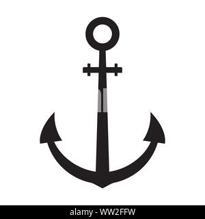 Anker Vektor icon. Pirate Nautical maritime Boot. Toll für Logo, Icon, Symbol, Zeichen, Aufkleber etc. Stockfoto