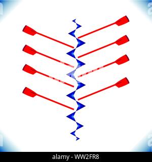 Vektor logo für Ruder club Stock Vektor