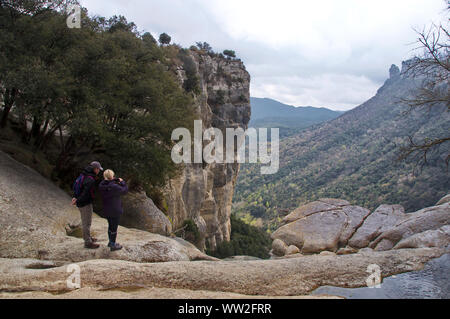 Die Oberseite des Salzes de Sallent Wasserfall in Rupit, Katalonien, Spanien Stockfoto