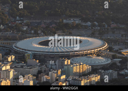 Luftaufnahme von Maracana Fußballstadion in Rio de Janeiro. Stockfoto