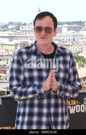 Italien, Rom, 3. August 2019: Quentin Tarantino besucht das fotoshooting der Film "Once upon a time in Hollywood" Foto © Fabio Mazzarella/Sintesi/ Stockfoto