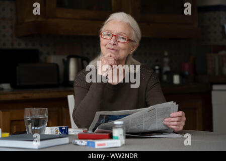 Porträt von senior Frau Stockfoto