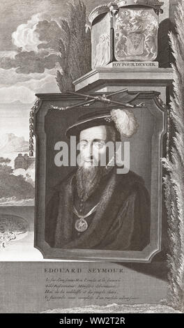 Edward Seymour, Herzog von Somerset, Baron Seymour der Hache aka der Beschützer, um 1500 - 1552. Lord Protector von England während des Tudor Periode. Stockfoto