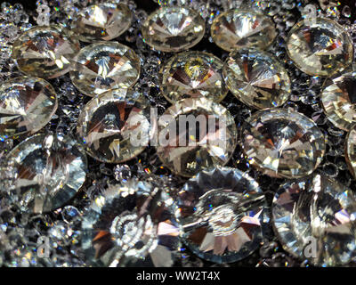 Strass Swarovski Kristall Hintergrund, bling Steine Stockfoto