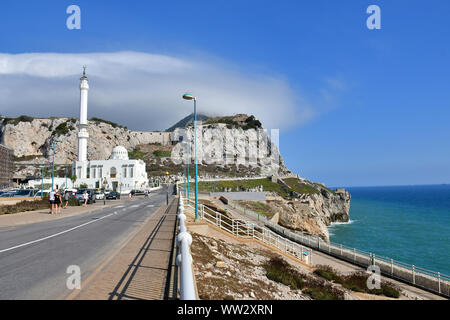 Ibrahim-al-Ibrahim Moschee, Gibraltar, Britische Überseegebiete, Europa Stockfoto