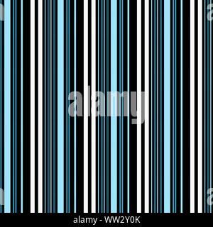 Streifenmuster mit navy blau, cyan und weiss senkrecht parallele Streifen. Vektor Streifenmuster Hintergrund. Stock Vektor
