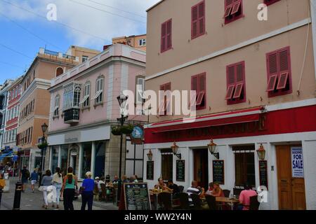 Downtown, Gibraltar, Britische Überseegebiete, Europa Stockfoto