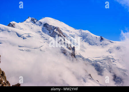 Mont Maudit und Mont Blanc Stockfoto