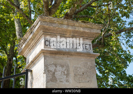 Clos Fourtet Premier Grand Cru Classe Winzer in Saint-Emilion, Bordeaux, Frankreich Stockfoto