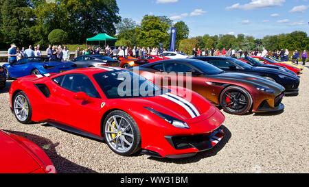 Ferrari 488 Pista auf der Concours D'Elegance in Blenheim Palace am 8. September 2019 Stockfoto