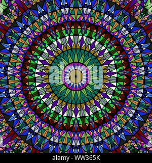 Dynamische POLYGONALEN runde Mosaikfliesen Muster mandala Hintergrund - Rundschreiben hypnotisch abstrakte vektor design Stock Vektor