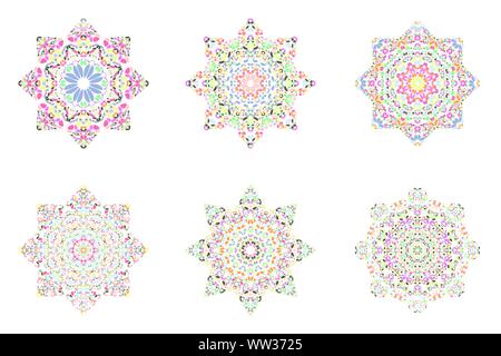 Abstrakte isoliert geometrische Kies ornament star Symbolsatz: zierpflanzen Vektor Element aus geometrischen Formen Stock Vektor