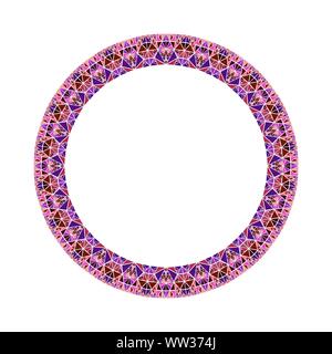 Abstrakte geometrische bunte Kreis Frame - runde polygonalen vektor design Element aus Dreiecken Stock Vektor