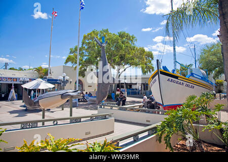 Tarpon Springs, Florida Seehafen, USA, traditionelle griechische Schwamm Industrie Stockfoto