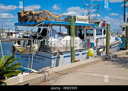 Tarpon Springs, Florida Seehafen, USA, traditionelle griechische Schwamm Industrie Stockfoto