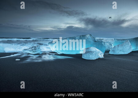 Diamond Beach in Island Stockfoto