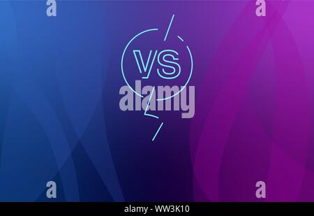 VS Konzept in Rosa und Blau. Versus Bildschirm Design. Schlacht Schlagzeile Vorlage. Fllat modernes Design. Vector Illustration Stock Vektor