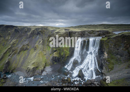 Fagrifoss Wasserfall in Island Stockfoto