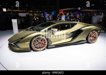 Lamborghini Sián FKP 37 Hybrid Hypercar Präsentation auf der IAA Stockfoto