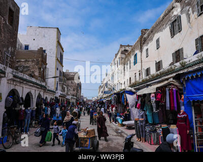 Marokko Essaouira schönes Blau Street Market Stockfoto