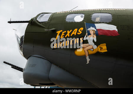 "Texas Räuber' ist ein authentisch restaurierten WWII B-17G Flying Fortress Bomber. Stockfoto