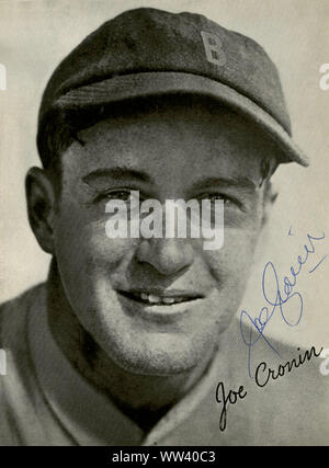 Joe Cronin ist ein Hall of Fame Baseball Spieler vor allem mit den Boston Red Sox, der auch als Manager und Präsident der American League Stockfoto