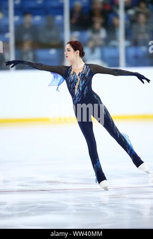 Toronto, Kanada. 12 Sep, 2019. Evgenia Medvedeva (ROS) Eiskunstlauf: 2019 Skate Canada Herbst Klassiker der Internationale Frauentag kurzes Programm mit 16 Meile Sports Complex in Toronto, Kanada. Credit: yohei Osada/LBA SPORT/Alamy leben Nachrichten Stockfoto