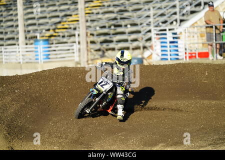 Monroe, Wisconsin - Juli 27th, 2019 Atv, Quad, und Dirt Bike Motokazie Rennen Wettbewerb von Minnesota statt einer Veranstaltung im Monroe County Fair. Stockfoto