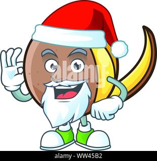Santa bambangan Obst mit Konzept Zeichentrickfigur Stock Vektor