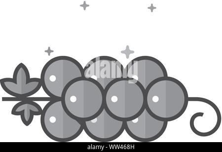 Grapefruit Symbol in flachen Umrissen Graustufen Stil. Vector Illustration. Stock Vektor