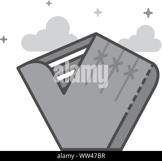 Baseball Handschuh Symbol in flachen Umrissen Graustufen Stil. Vector Illustration. Stock Vektor