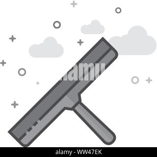 Glas Schaber Symbol in flachen Umrissen Graustufen Stil. Vector Illustration. Stock Vektor