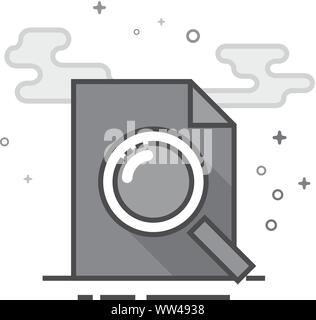 Lupensymbol in flachen Umrissen Graustufen Stil. Vector Illustration. Stock Vektor