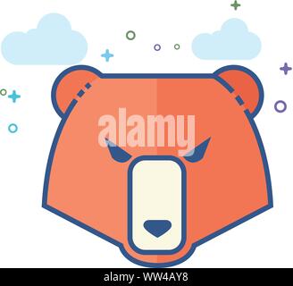 Tragen Symbol in Umrissen flachen Farbe Stil. Vector Illustration. Stock Vektor