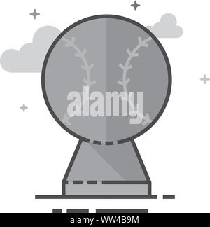 Baseball Trophäe Symbol in flachen Umrissen Graustufen Stil. Vector Illustration. Stock Vektor