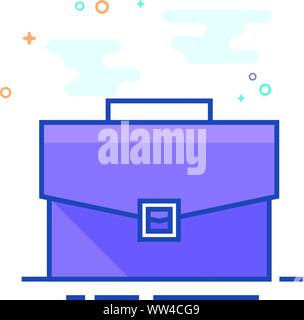 Aktenmappe in Umrissen flachen Farbe Stil. Vector Illustration. Stock Vektor