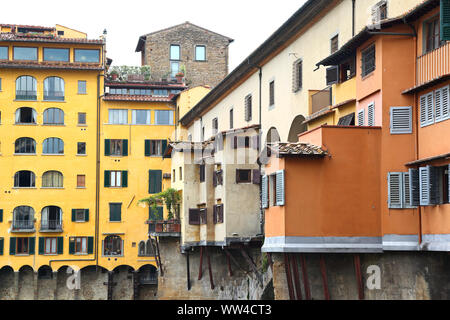 In der Nähe der Ponte Vecchio in Florenz, Italien Stockfoto