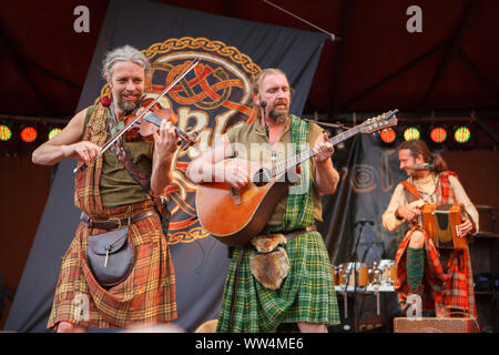 Schottische Musiker auf das mittelalterliche Fest in Hamburg Ã-jendorf Stockfoto