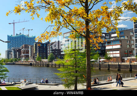 Marco Polo Terrassen in der HafenCity Hamburg, Deutschland, Europa Stockfoto