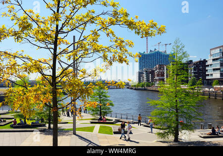 Marco Polo Terrassen in der HafenCity Hamburg, Deutschland, Europa Stockfoto