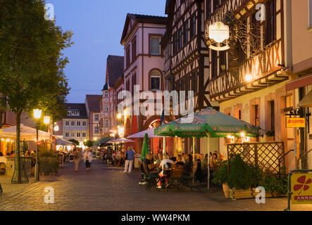 Restaurant in der Altstadt, Karlstadt, Unterfranken, Franken, Bayern, Deutschland Stockfoto