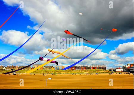 Die achte St Annes International Kite Festival 2019 auf die Städte Strand Stockfoto