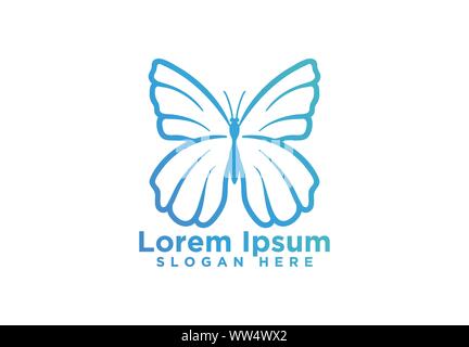 Abstract Butterfly logo Vorlage. einfachen Vektor logo Illustration. Stock Vektor