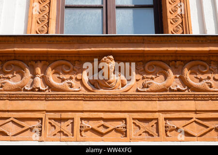 Ehemaligen kommerziellen Gebäude A. S. Drey, gebaut 1912 von Gabriel von Seidl, Max Joseph Straße 2, Maxvorstadt, München, Oberbayern, Bayern, Deutschland Stockfoto