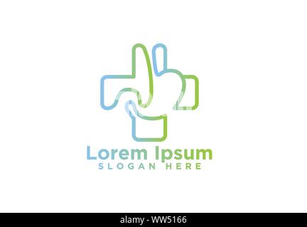 Medizinische magen Pflege, Logo Designs Vector Illustration Stock Vektor