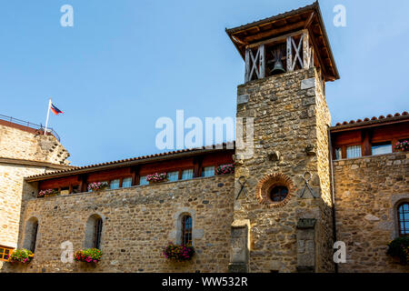 Alte Kapelle der Büßer von Malzieu Ville, Lozère, Royal, Frankreich Stockfoto