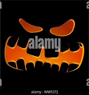Halloween Kürbis als Jack O'Lantern, Teil 8, Vektor, Abbildung Stock Vektor