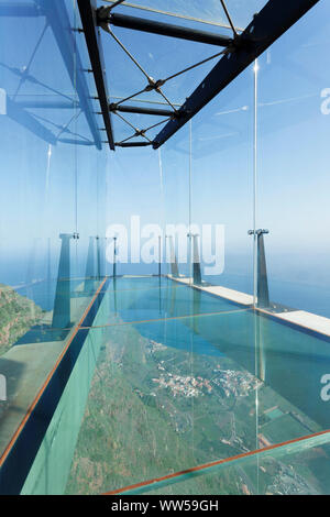 Blick vom Restaurant Mirador de Abrante in Agulo, La Gomera, Kanarische Inseln, Spanien Stockfoto