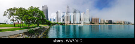 City Skyline im Nebel, Chicago, Illinois, United States Stockfoto