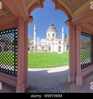 Moschee in den Schlosspark, Schloss Schwetzingen, Schwetzingen, Rhein-Neckar-Kreis, Baden, Baden-Württemberg, Deutschland Stockfoto